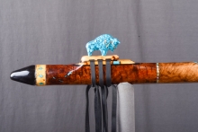 Tasmanian Blackwood Burl Native American Flute, Minor, Low E-4, #4L4L (11)